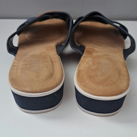 Chaps Women's Olessia Blue Faux Suede Wedge Sandals Slip-On Size 9 - Picture 4 of 7